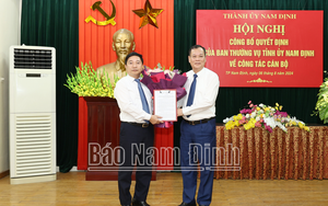 Chỉ định Phó Bí thư Thành ủy, bổ nhiệm Chủ tịch thành phố giữ chức Trưởng ban Dân vận Tỉnh ủy