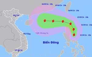 Bão số 3 (bão YAGI) giật tới cấp 16, sóng biển cao 5-7m hướng vào Bắc Bộ