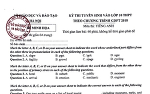 Gợi ý đáp án đề minh họa môn TIẾNG ANH thi vào lớp 10 Hà Nội theo chương trình mới