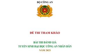 Đề tham khảo (CA1) bài thi đánh giá tuyển sinh Đại học Công an nhân dân năm 2025