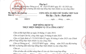 Mẫu hợp đồng dịch vụ thực hiện nhiệm vụ của công chức áp dụng từ 16/11/2025