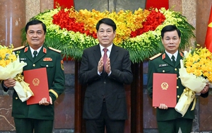 Chủ tịch nước Lương Cường trao quyết định thăng quân hàm Thượng tướng Quân đội