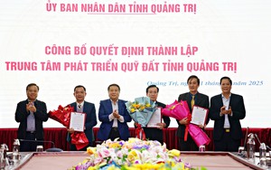 Công bố quyết định thành lập và bổ nhiệm nhân sự lãnh đạo Trung tâm Phát triển quỹ đất tỉnh Quảng Trị