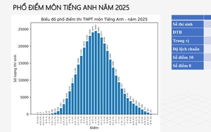 Phân tích phổ điểm môn Tiếng Anh thi tốt nghiệp THPT năm 2025