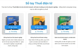 Sổ tay THUẾ ĐIỆN TỬ hỗ trợ CHỦ DOANH NGHIỆP; KẾ TOÁN TRƯỞNG và HỘ, CÁ NHÂN KINH DOANH