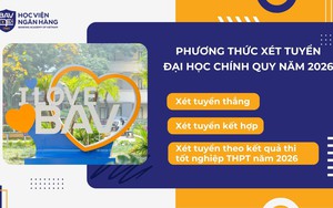 TUYỂN SINH 2026: Phương thức xét tuyển đại học chính quy của Học viện Ngân hàng
