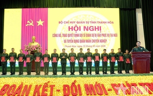 Tuyển dụng 134 sĩ quan, 262 quân nhân chuyên nghiệp vào Ban Chỉ huy Quân sự xã, phường