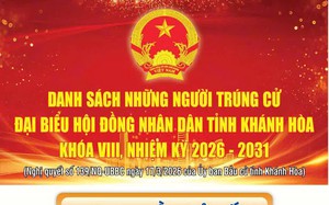 Danh sách trúng cử đại biểu HĐND tỉnh Khánh Hòa nhiệm kỳ 2026 - 2031