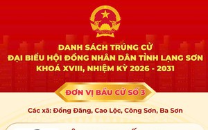Danh sách trúng cử đại biểu HĐND tỉnh Lạng Sơn nhiệm kỳ 2026 - 2031