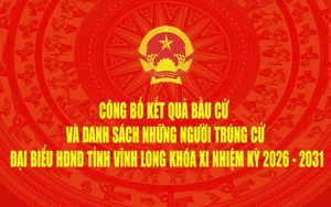 Danh sách trúng cử đại biểu HĐND tỉnh Vĩnh Long nhiệm kỳ 2026 - 2031