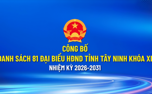 Danh sách trúng cử đại biểu HĐND tỉnh Tây Ninh nhiệm kỳ 2026-2031
