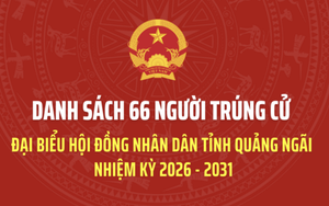 Danh sách trúng cử đại biểu HĐND tỉnh Quảng Ngãi  nhiệm kỳ 2026 - 2031