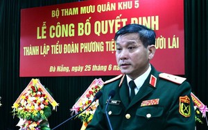 Thành lập Tiểu đoàn Phương tiện không người lái trực thuộc Bộ Tham mưu Quân khu 5