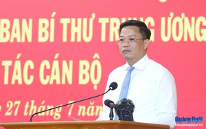 Ban Bí thư điều động, chỉ định đồng chí Nguyễn Đức Tâm giữ chức Phó Bí thư Tỉnh ủy Quảng Ngãi