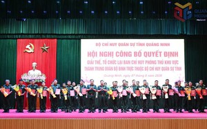 Giải thể, sắp xếp, điều chuyển, tổ chức lại lực lượng quân sự địa phương