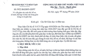 Công văn 5922/BGDĐT-GDPT về cắt giảm các cuộc thi, hồ sơ, sổ sách, hội họp trong cơ sở giáo dục