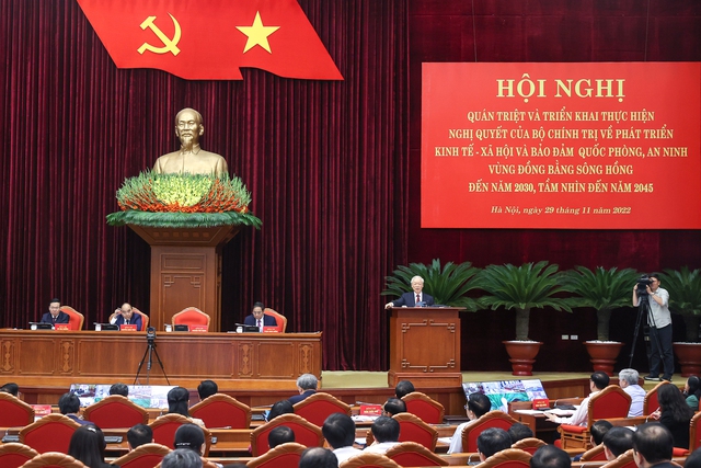 Tổng Bí thư Nguyễn Phú Trọng chủ trì Hội nghị phát triển vùng Đồng bằng sông Hồng - Ảnh 7.