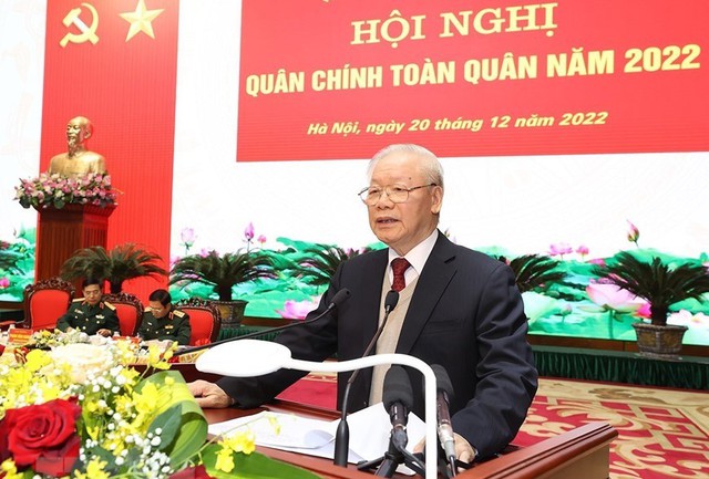 Tổng Bí thư Nguyễn Phú Trọng dự, chỉ đạo Hội nghị Quân chính toàn quân - Ảnh 5.