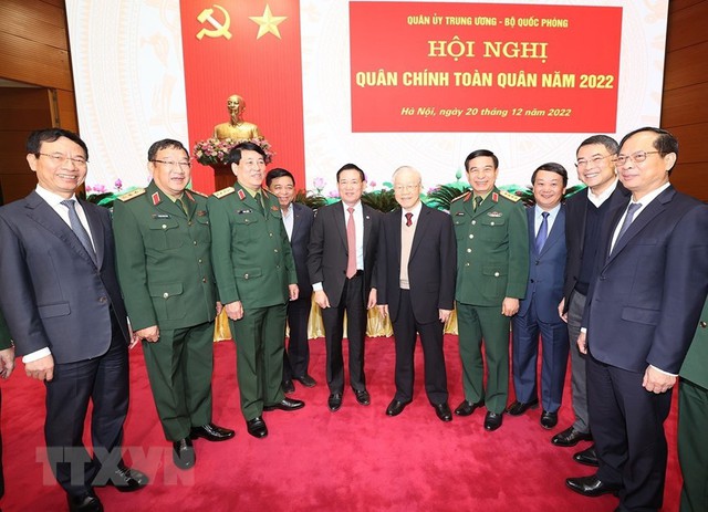 Tổng Bí thư Nguyễn Phú Trọng dự, chỉ đạo Hội nghị Quân chính toàn quân - Ảnh 6.