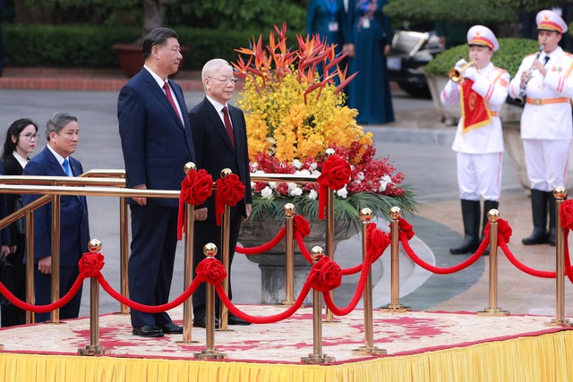 Tổng Bí thư Nguyễn Phú Trọng chủ trì Lễ đón chính thức, hội đàm với Tổng Bí thư, Chủ tịch nước Trung Quốc Tập Cận Bình- Ảnh 1.