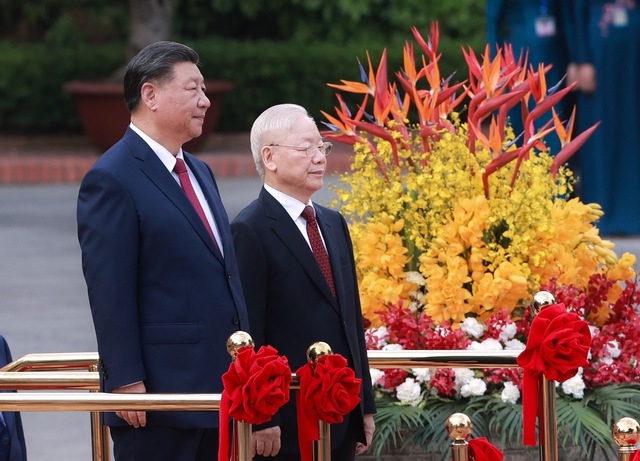 Tổng Bí thư Nguyễn Phú Trọng chủ trì Lễ đón chính thức, hội đàm với Tổng Bí thư, Chủ tịch nước Trung Quốc Tập Cận Bình- Ảnh 2.