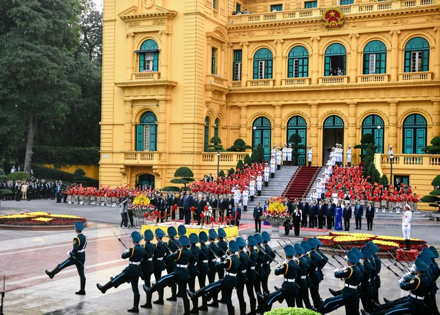 Tổng Bí thư Nguyễn Phú Trọng chủ trì Lễ đón chính thức, hội đàm với Tổng Bí thư, Chủ tịch nước Trung Quốc Tập Cận Bình- Ảnh 5.