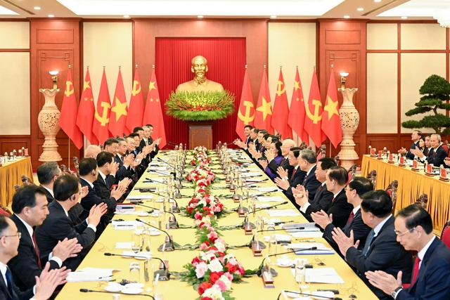 Tổng Bí thư Nguyễn Phú Trọng hội đàm với Tổng Bí thư, Chủ tịch nước Trung Quốc Tập Cận Bình- Ảnh 2.