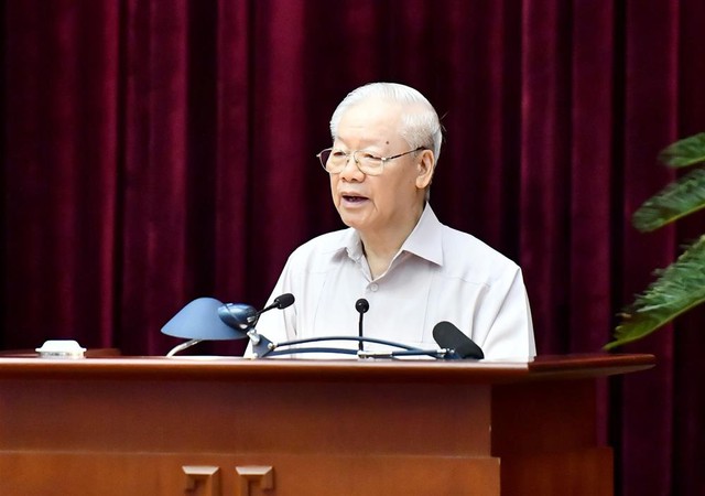 Tổng Bí thư Nguyễn Phú Trọng: Kiên quyết không để nhân sự có sai phạm, tham nhũng, tiêu cực lọt vào cấp ủy các cấp - Ảnh 1.