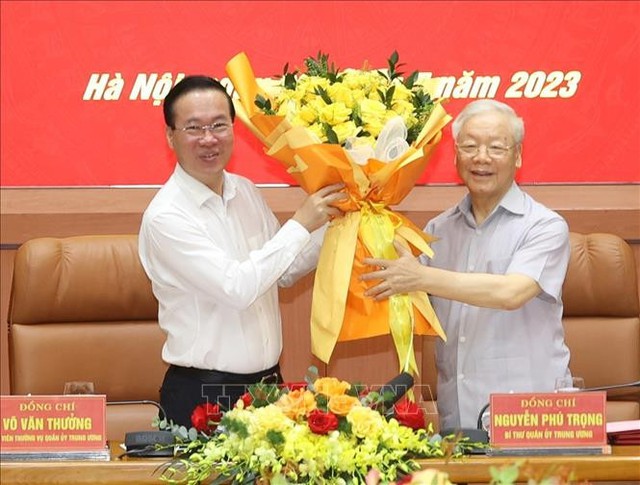 Bộ Chính trị chỉ định Chủ tịch nước Võ Văn Thưởng tham gia Ban Thường vụ Quân ủy Trung ương - Ảnh 4.