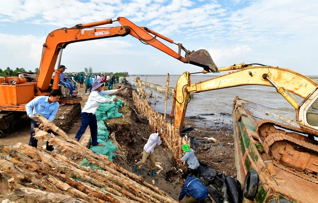 TÌNH HUỐNG KHẨN CẤP TẠI CÀ MAU: Sạt lở bờ biển đặc biệt nguy hiểm hơn 29km, đe dọa nhiều khu dân cư, trường học, công sở,... - Ảnh 1.