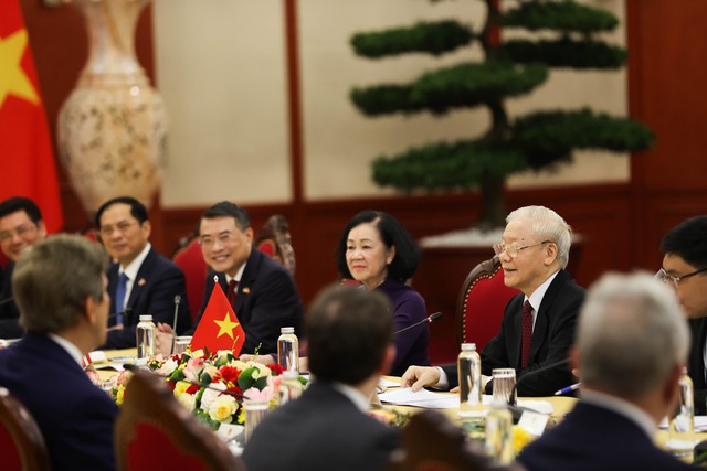 Tổng Bí thư Nguyễn Phú Trọng chủ trì Lễ đón Tổng thống Hoa Kỳ Joe Biden thăm cấp Nhà nước tới Việt Nam - Ảnh 13.