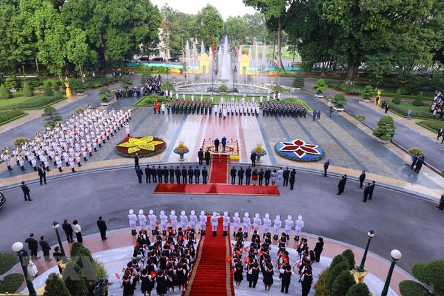 Tổng Bí thư Nguyễn Phú Trọng chủ trì Lễ đón Tổng thống Hoa Kỳ Joe Biden thăm cấp Nhà nước tới Việt Nam - Ảnh 1.