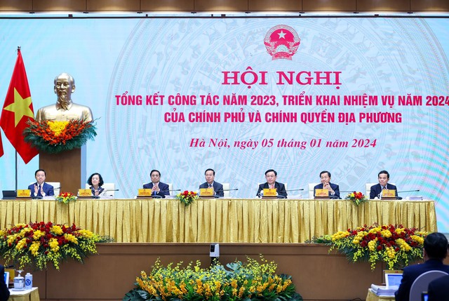 Hội nghị Chính phủ và chính quyền địa phương tổng kết công tác năm 2023, triển khai nhiệm vụ năm 2024- Ảnh 1.