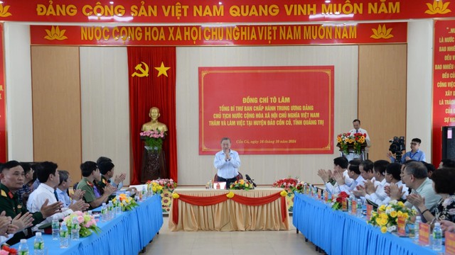 Tổng Bí thư, Chủ tịch nước Tô Lâm thăm, làm việc tại huyện đảo tiền tiêu của Tổ quốc - 'Hòn ngọc xanh trên miền đất lửa'- Ảnh 3.