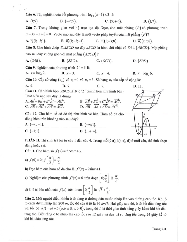 Đề tham khảo thi tốt nghiệp THPT môn Toán từ năm 2025- Ảnh 2.