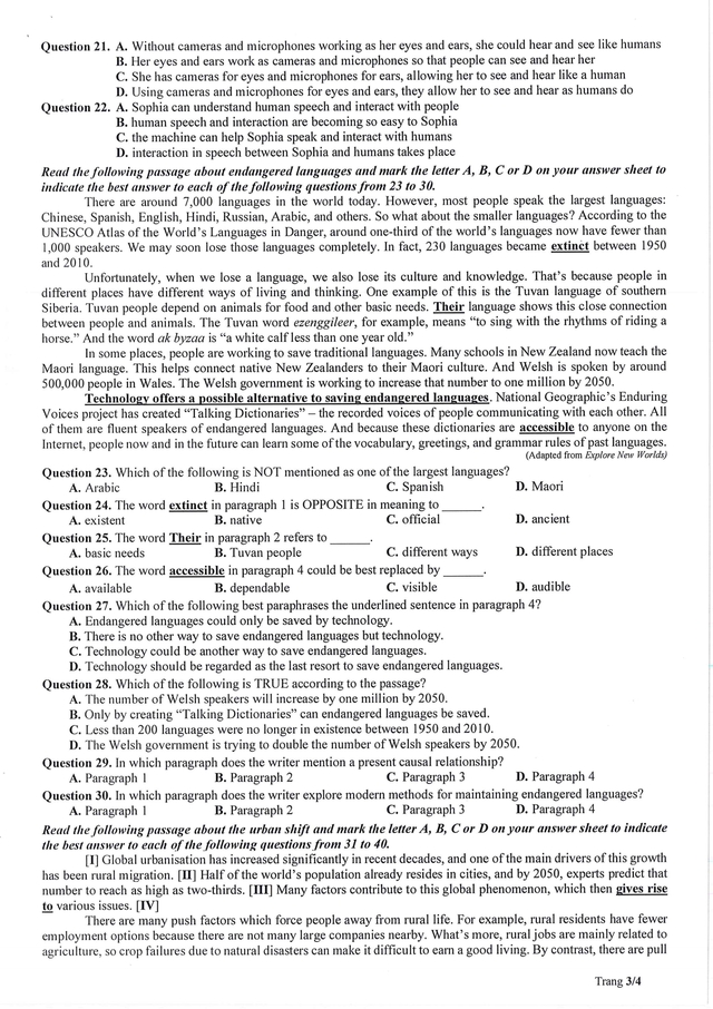 Đề tham khảo thi tốt nghiệp THPT môn Tiếng Anh từ năm 2025- Ảnh 3.