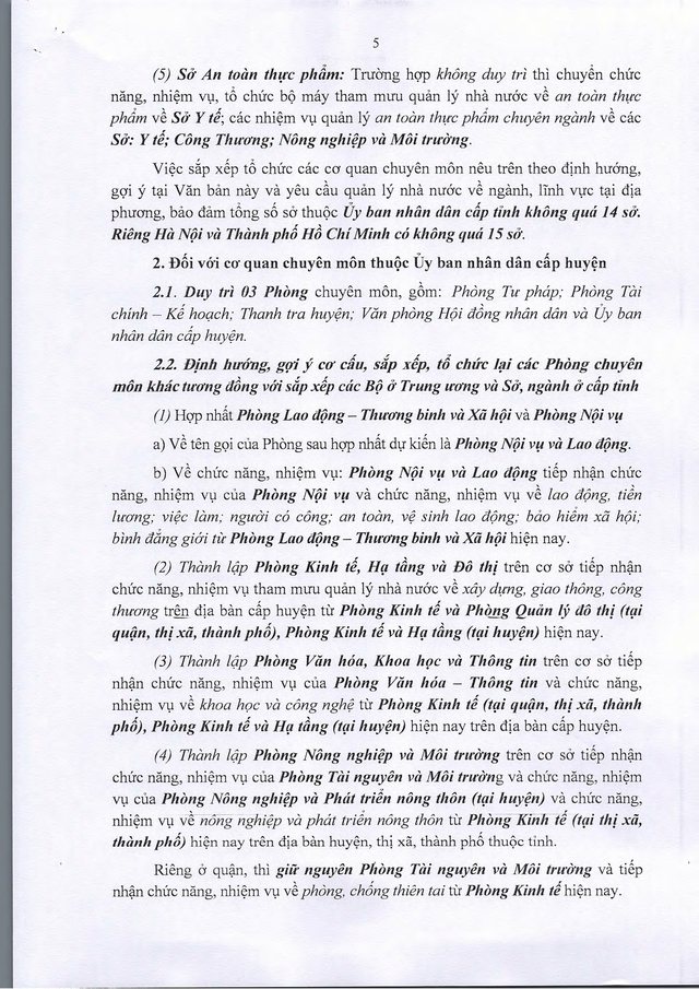 Công văn 24/CV-BCĐTKNQ18 định hướng, gợi ý SẮP XẾP TỔ CHỨC các cơ quan chuyên môn thuộc UBND cấp tỉnh, cấp huyện- Ảnh 5.