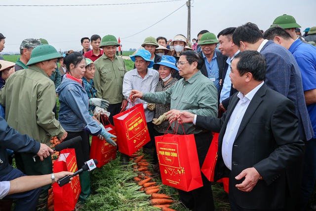 Thủ tướng Phạm Minh Chính xuống đồng cấy lúa, thu hoạch cà rốt cùng nông dân- Ảnh 20.