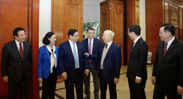 Tổng Bí thư Nguyễn Phú Trọng chủ trì phiên họp đầu tiên Tiểu ban Văn kiện Đại hội XIV của Đảng- Ảnh 2.