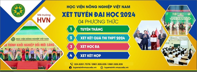 TUYỂN SINH năm 2024: Chỉ tiêu, phương thức tuyển sinh của Học viện Nông nghiệp Việt Nam- Ảnh 2.