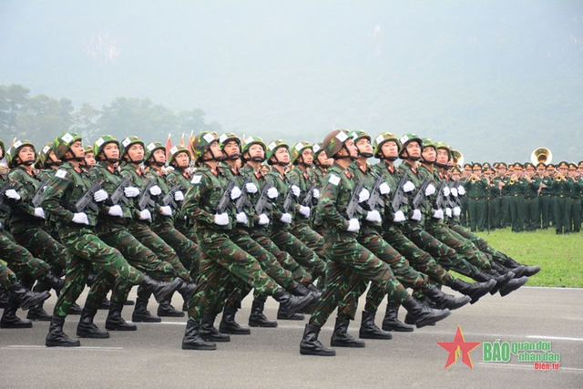 Hợp luyện các khối diễu binh, diễu hành kỷ niệm 70 năm Chiến thắng Điện Biên Phủ- Ảnh 1.