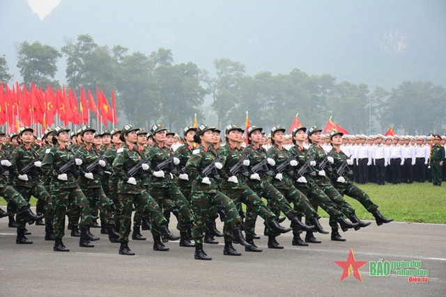 Hợp luyện các khối diễu binh, diễu hành kỷ niệm 70 năm Chiến thắng Điện Biên Phủ- Ảnh 9.