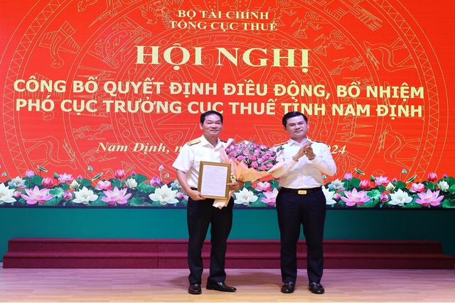 Bổ nhiệm tân Phó Cục trưởng Cục Thuế tỉnh Nam Định- Ảnh 1.