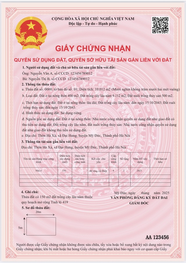 TOÀN VĂN: Dự thảo Thông tư quy định về Giấy chứng nhận quyền sử dụng đất (Sổ đỏ, Sổ hồng)- Ảnh 1.