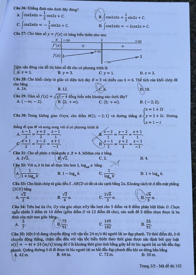 THI TỐT NGHIỆP THPT 2024: Đề thi, đáp án MÔN TOÁN- Ảnh 5.