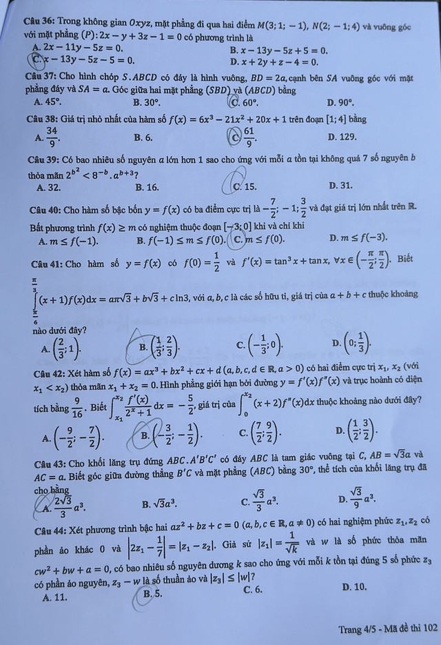 THI TỐT NGHIỆP THPT 2024: Đề thi, đáp án MÔN TOÁN- Ảnh 6.
