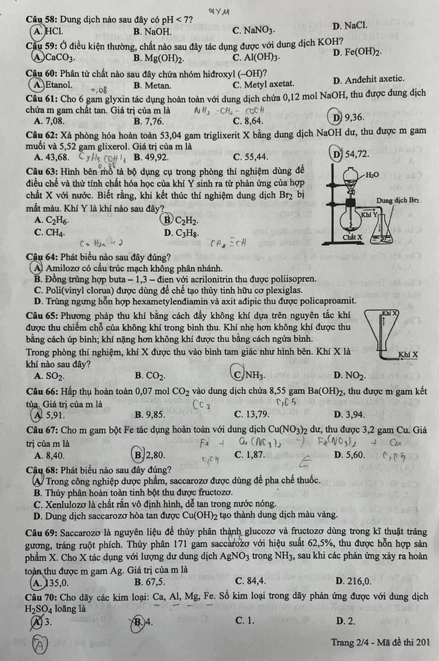 THI TỐT NGHIỆP THPT 2024: Đề thi, đáp án môn HÓA HỌC- Ảnh 2.