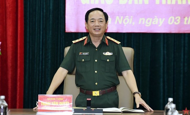 Thượng tướng Trịnh Văn Quyết: Khẩn trương làm tốt công tác chuẩn bị tổ chức Hội nghị tổng kết thực hiện Luật Sĩ quan- Ảnh 1.