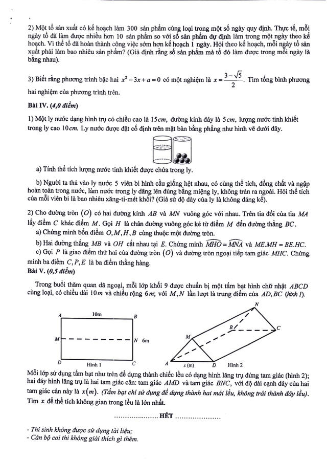 Hà Nội: Đề minh họa môn Toán thi vào lớp 10 theo chương trình mới- Ảnh 3.