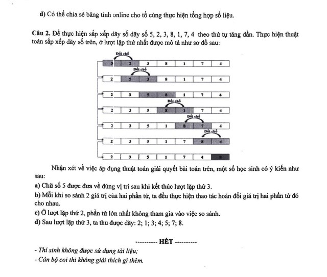 Gợi ý đáp án đề minh họa môn TIN HỌC thi vào lớp 10 Hà Nội theo chương trình mới- Ảnh 8.
